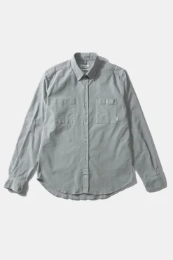 Shop Microcord Shirt Plain Grey Men Shirts