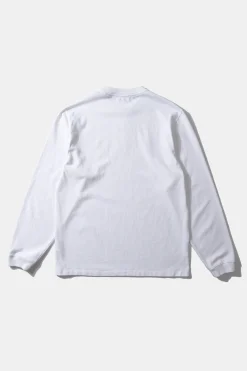 Fashion Mini Logo Ls Plain White Men T-Shirts