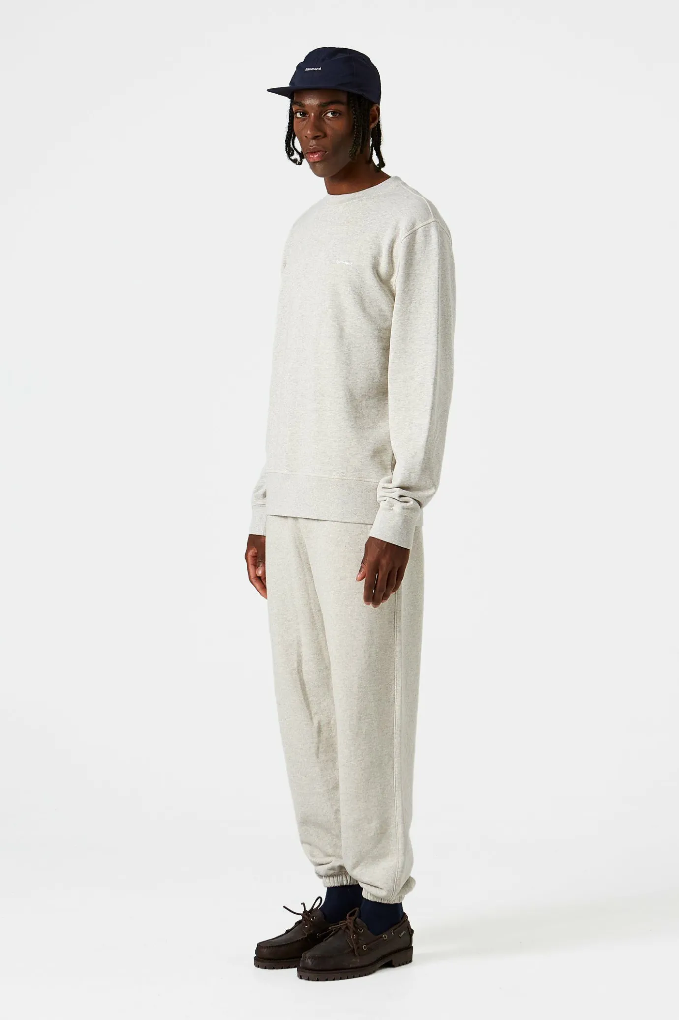 New Mini Logo Pants Plain Light Grey Men Trousers