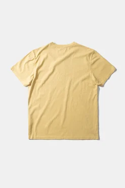 Discount Mini Logo Plain Light Yellow Men T-Shirts