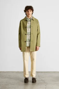 Store Morning Coat Plain Olive Men Outerwear