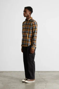 Clearance Mulber Shirt Plain Mustard Men Shirts