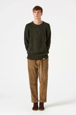 New Paris Sweater Plain Khaki Men Knitwear