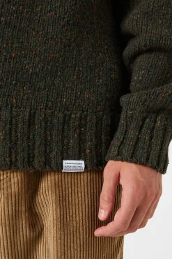 New Paris Sweater Plain Khaki Men Knitwear