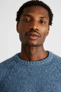 Shop Paris Sweater Plain Steel Men Knitwear