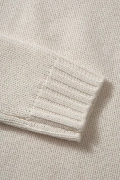 Clearance Paris Turtle Neck Plain Off White Men Knitwear
