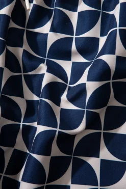 Fashion Pinwheel Classic Plain Navy Men Swimwear