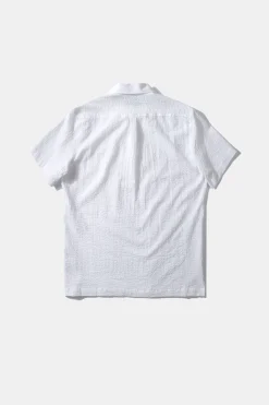 Store Polo Shirt Seersucker Plain White Men Shirts