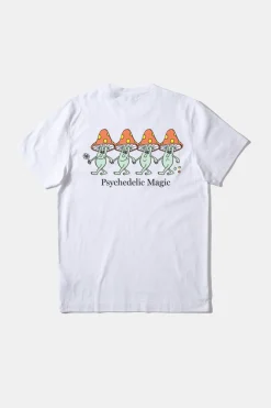 Outlet Psychedelic Magic Plain White Men T-Shirts