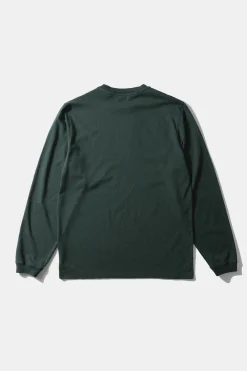 Clearance Puff Ls Plain Dk Green Men T-Shirts