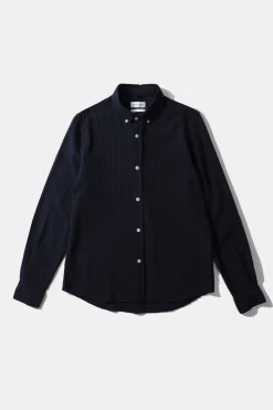 Sale Seam Shirt Plain Navy Men Shirts