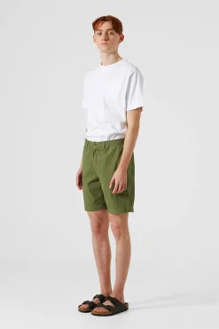 Online Seersucker Plain Khaki Men Trousers
