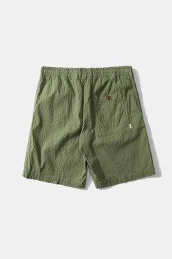 Online Seersucker Plain Khaki Men Trousers