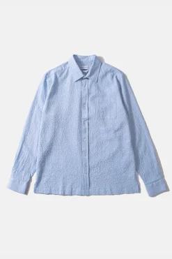 Shop Seersucker Shirt Plain Light Blue Men Shirts