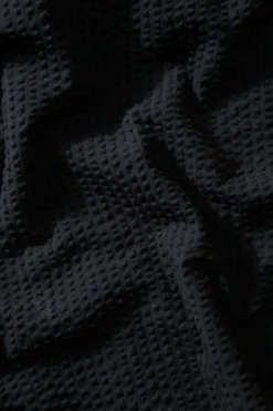 Fashion Seersucker Shirt Plain Navy Men Shirts