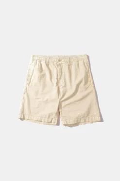 Discount Seersucker Shorts Plain Off White Men Trousers