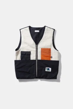 Discount Shearling Vest Plain Off White Men Outerwear