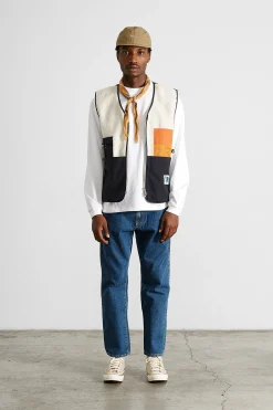 Discount Shearling Vest Plain Off White Men Outerwear