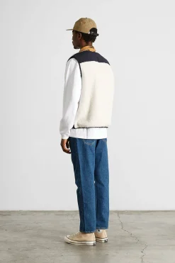 Discount Shearling Vest Plain Off White Men Outerwear