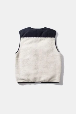 Discount Shearling Vest Plain Off White Men Outerwear