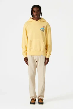 Shop Shelly Hoodie Plain Light Yellow Men Sweatshirts