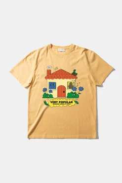 Online Shelter Plain Light Yellow Men T-Shirts