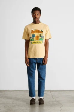 Online Shelter Plain Light Yellow Men T-Shirts