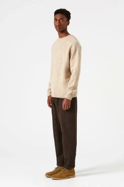 Store Shetland Sweater Plain Beige Men Knitwear