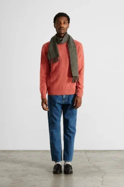 Store Shetland Sweater Plain Salmon Men Knitwear
