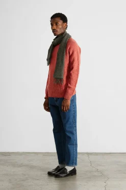 Store Shetland Sweater Plain Salmon Men Knitwear
