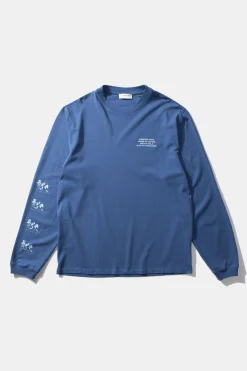 Cheap Slow Rhytms Ls Plain Blue Men T-Shirts
