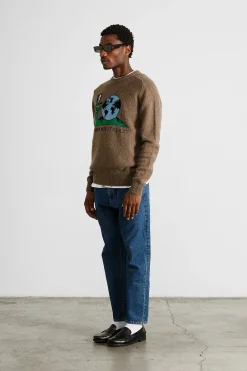 Discount Slow Rythms Plain Copper Men Knitwear