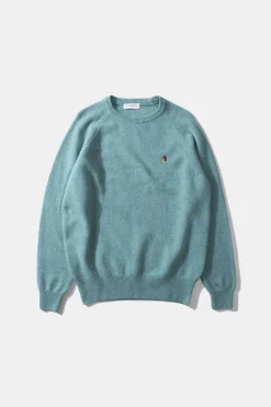 Online Special Duck Sweater Plain Turquoise Men Knitwear