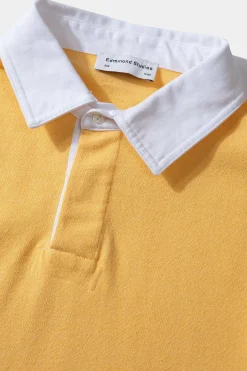 Fashion Spring Polo Plain Yellow Men Polos