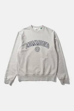 Outlet Stamp Plain Grey Melange Men Sweatshirts