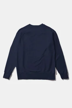 Fashion Stamp Plain Navy Men Sweatshirts