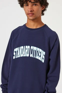 Hot Standard Plain Navy Men Sweatshirts