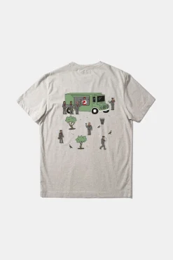 Fashion Stock Market Plain Grey Men T-Shirts