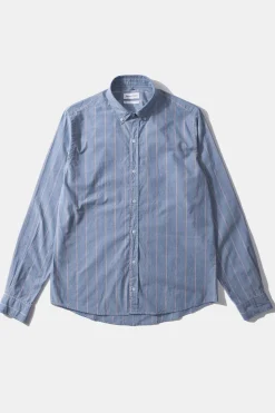 Cheap Striped Blue Red Shirt Plain Blue Men Shirts