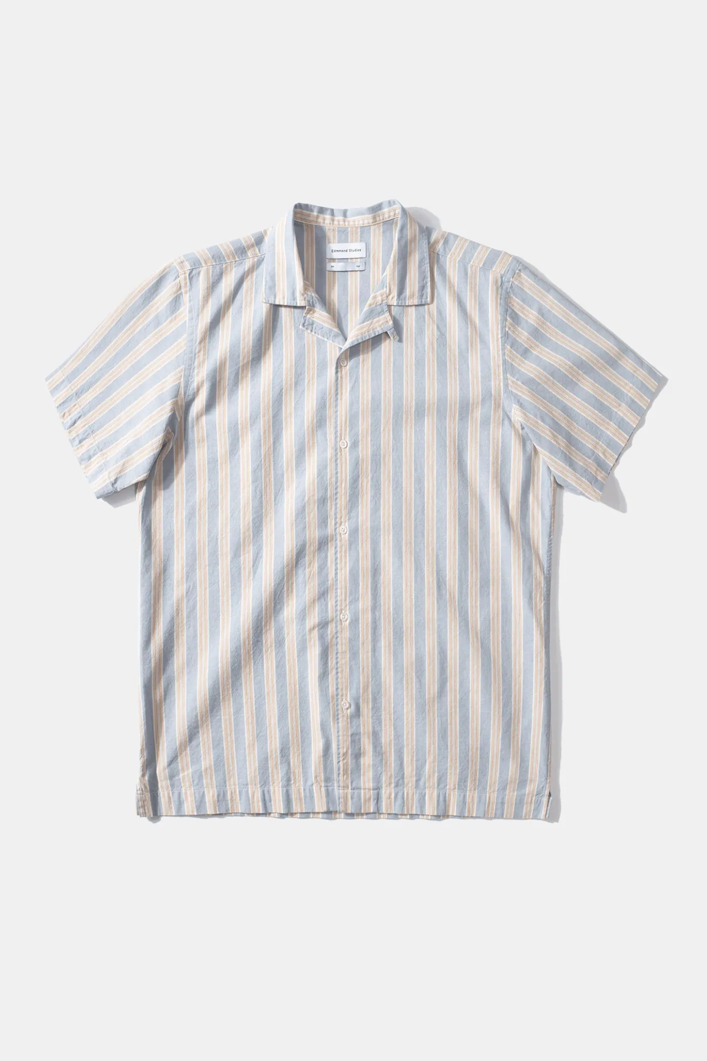 Store Striped Short Sleeve Plain Light Blue Men Shirts