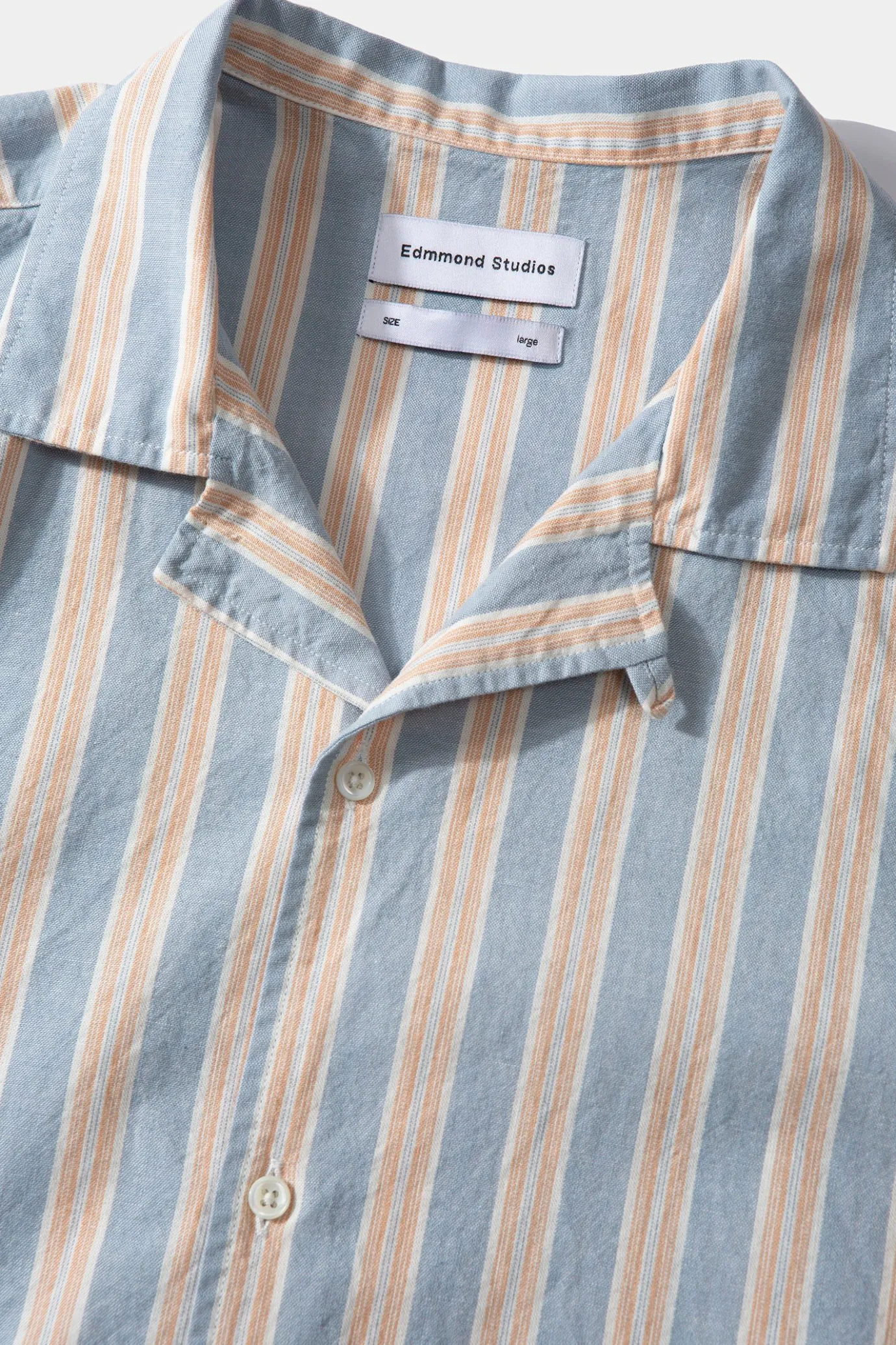 Store Striped Short Sleeve Plain Light Blue Men Shirts