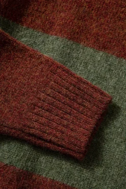 Discount Stripes Sweater Plain Green Men Knitwear