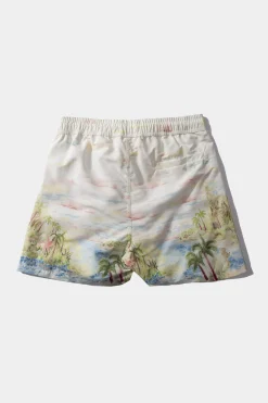 Shop Summer Classic Plain Off White Men Swimwear