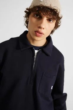 New Temple Sw Plain Navy Men Sweatshirts