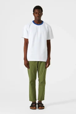 New Terry Color Rib Plain Off White Men T-Shirts