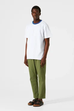 New Terry Color Rib Plain Off White Men T-Shirts