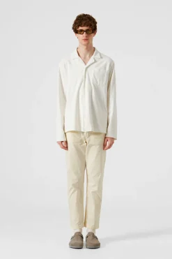 Hot Terry Long Shirt Plain Off White Men Shirts