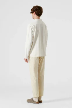 Hot Terry Long Shirt Plain Off White Men Shirts