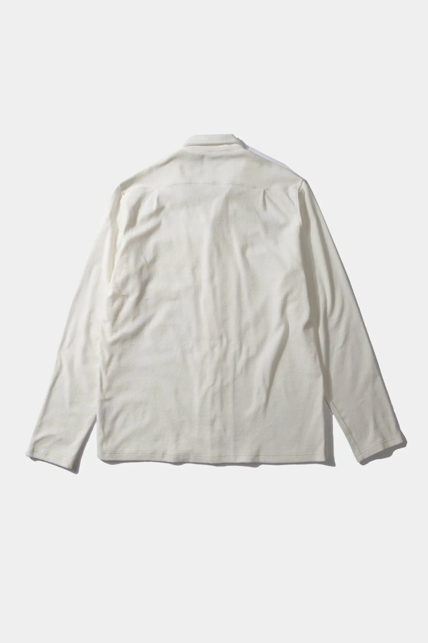 Hot Terry Long Shirt Plain Off White Men Shirts
