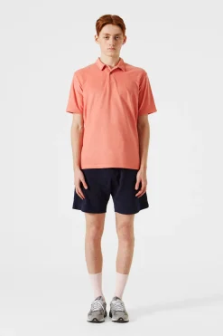 Flash Sale Terry Polo Plain Salmon Men Polos